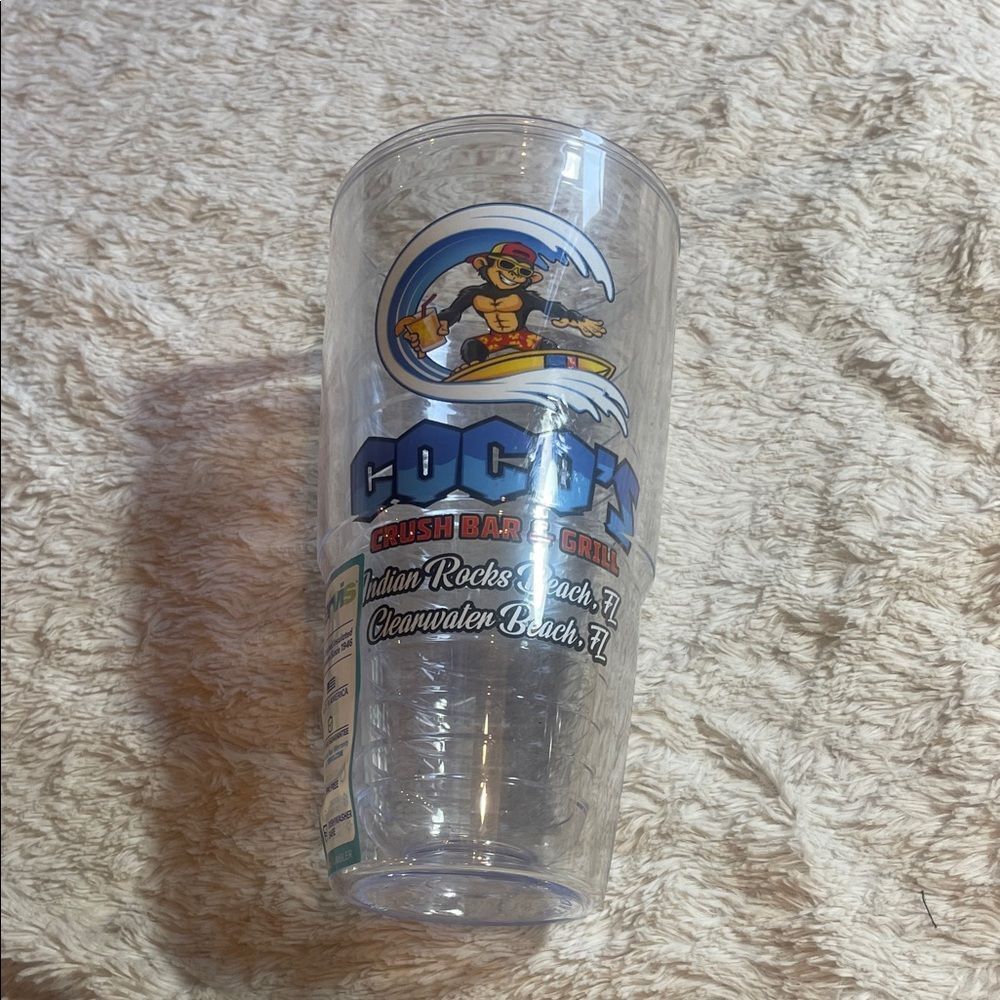 Cocos crush bar and Grill Clear tervis  Tumbler 24 ounce